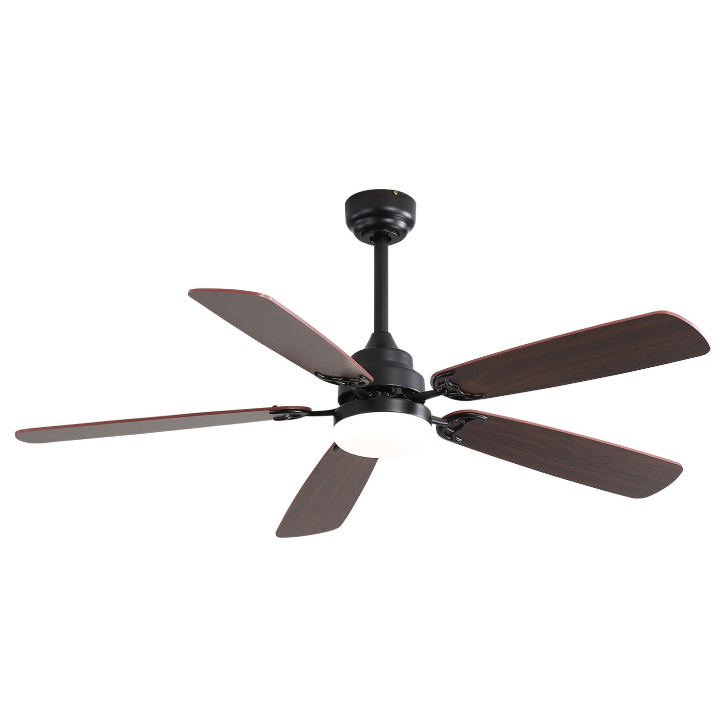 52 Inch Classics Ceiling Fan with LED Light in Matte Black
