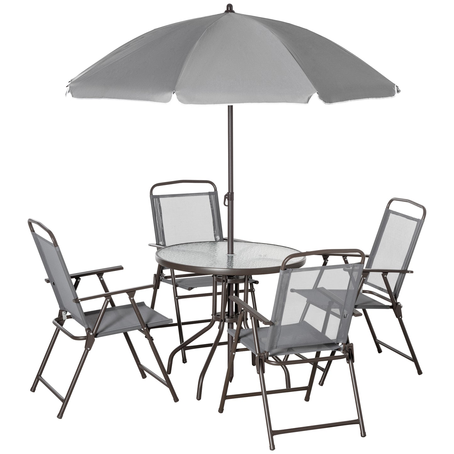 6 Piece Patio Dining Set - Gray