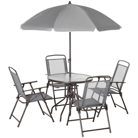 6 Piece Patio Dining Set - Gray