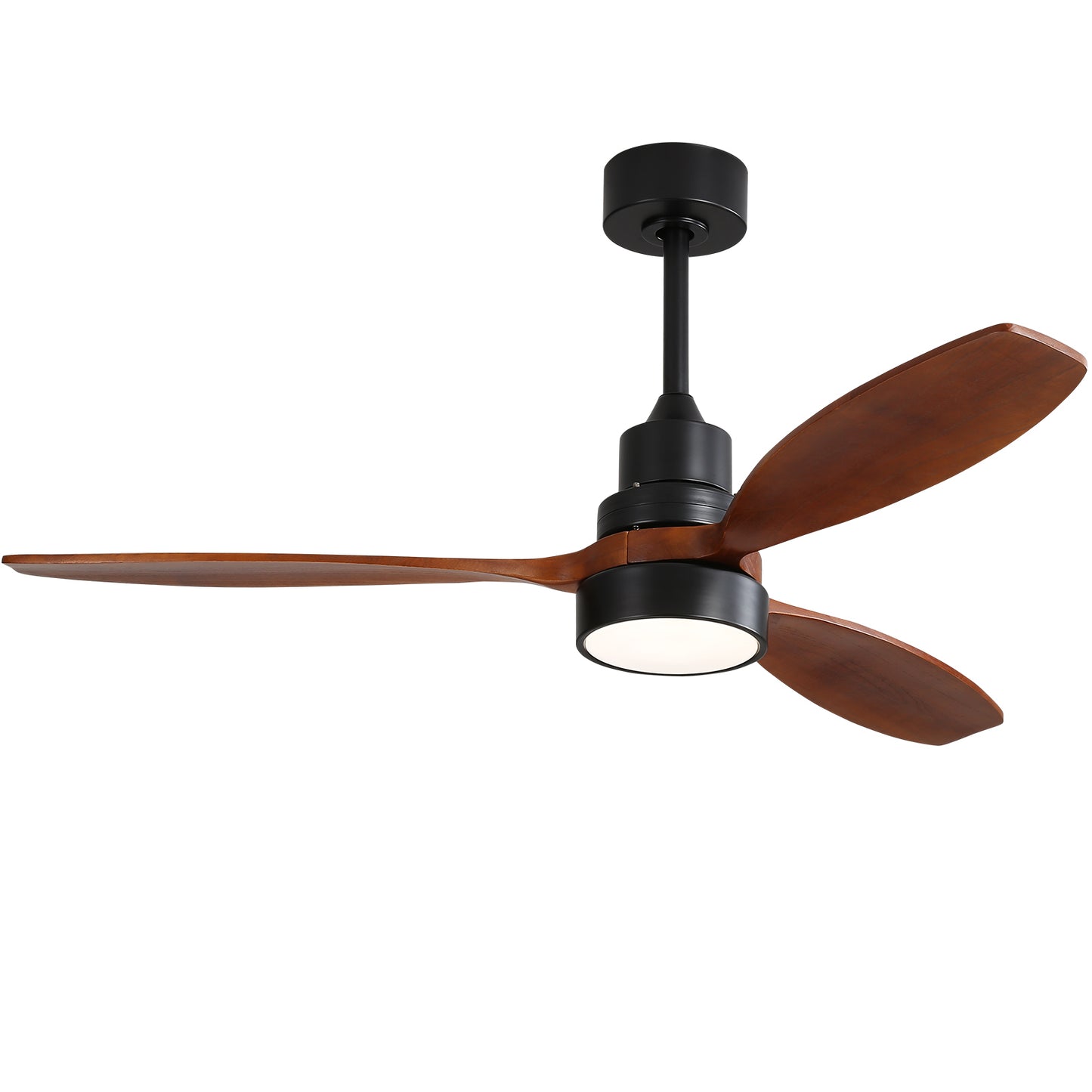 52 Inch Modern Wooden Ceiling Fan  Matte Black Finish